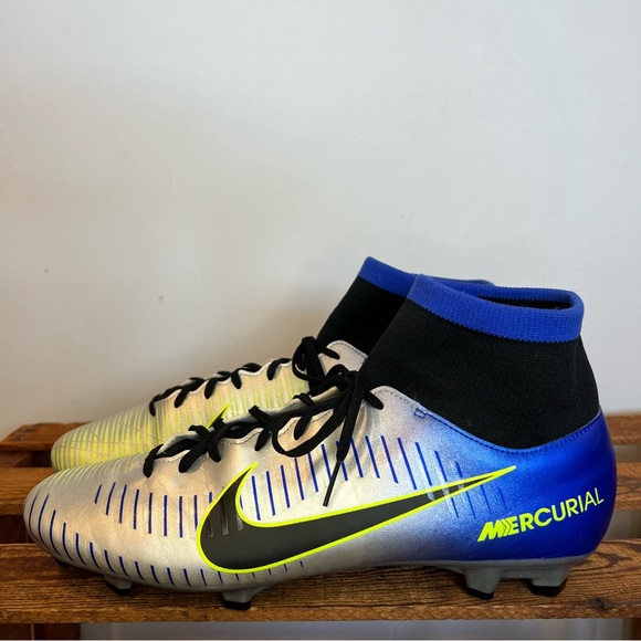 New Nike Mercurial Victory 6 DF FG Blue Chrome Neymar Soccer Cleats Men’s 12.5 - Picture 3 of 12